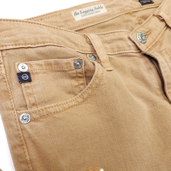 New AG Adriano GoldSchmied Tan The Legging Ankle Sz 27R - Picture 11 of 15